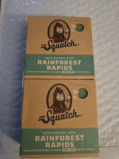 2 Dr. Squatch Men's Natural Soap - Rainforest Rapids, 5 oz (J12)
