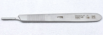 Aesculap BB074R Knife Handle #3 with MM and CM Scale, 5'' (125mm)