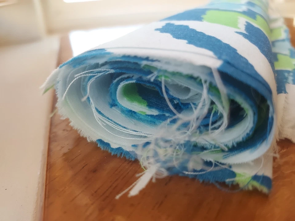 Roll Of Neon Colors White Blue And Green Fabric  - Image 2 of 4