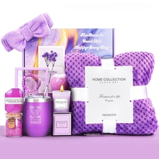 Birthday Gifts for Women, Self Care Gifts Get Well Soon Gifts,Lavender Spa Flann