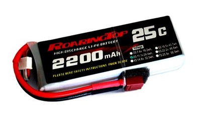 RoaringTop LiPo Battery 25C 2200mAh 3S 11.1V with Deans Plug