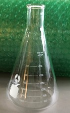 LOT OF 3 Erlenmeyer FLASKS, 2000mL, 1000mL, 600mL