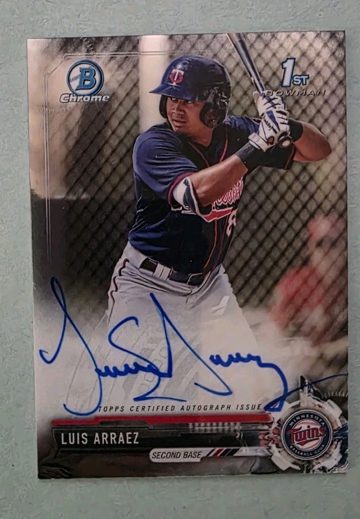 2017 Bowman Chrome Prospect Auto Luis Arraez #CPA-LA 1st Bowman