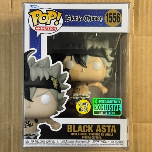 Funko Pop! Black Asta #1556, Black Clover, GITD, EE Exclusive, Animation