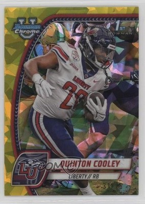 2024 Bowman U Chrome Sapphire Yellow 31/75 Quinton Cooley #147 p8v