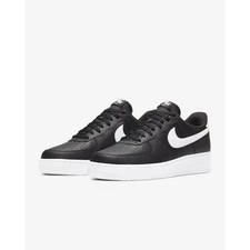 Nike Air Force 1 Low '07 Black White Pebbled Leather. Size 10 - CT2302-002