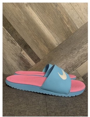 Nike Kawa Slide Blue Pink Unisex Kids Slip-On Sandals US 5Y EU 37.5 819353-400