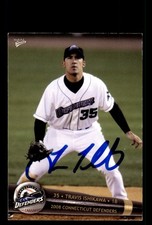 Signed Baseball Card Auto Travis Ishikawa 2008 Connecticut Defenders