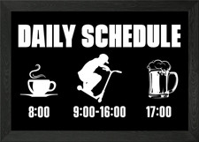 Scooter Bike Scoot Moped Framed Wall Art Poster Canvas Print Picture