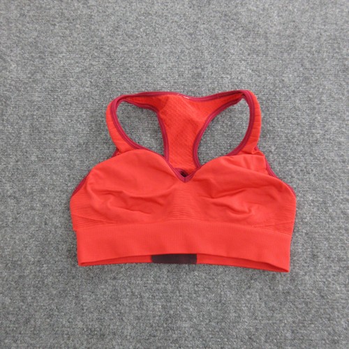 Lululemon Sports Bra Womens Extra Small Red Racerback Seamless Athletic Yoga