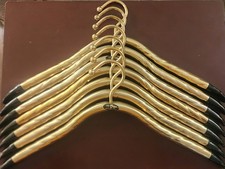 Rare Vintage Lee Rowan 24K Gold-Plated Hangers   Set of 10