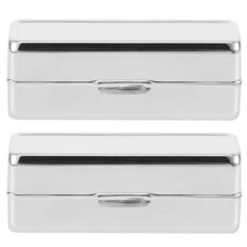 2 Pcs Lipstick Case Vanity Organizer Nail Polish Shelf Skin Care Storage