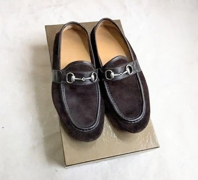 Gucci Horsebit Loafers Men US 8.5 Brown Suede Leather  display picture 2