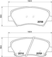 2X Brembo Bremsbelagsatz, Scheibenbremse P 30 073 FüR Hyundai KIA