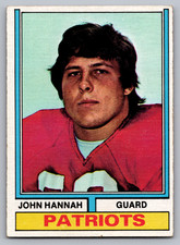1974 TOPPS #383 JOHN HANNAH PATRIOTS ROOKIE