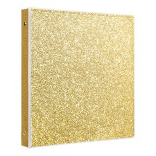 3 Ring Binders 1 Inch Round Rings Binder Gold Binder Holds 8.5" x 11" Letter ...