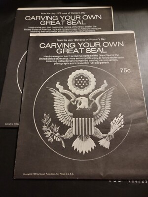  Carving  Your Own Great Seal Pattern Fron 1972 Womans Day