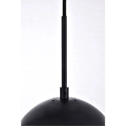 Black Pendant Light Fixture Mid Century Modern Glass Shades Dining Room Lighting - Picture 11 of 11