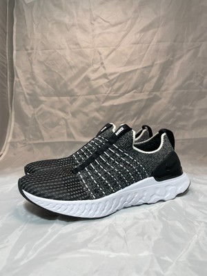 Size 7 - Nike React Phantom Run Flyknit FK 2 Black White  CJ0277 003 Running