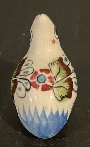 Lot 5 Mini Tonala Mexican Pottery Figurines Hand Painted Mushroom, Birds Snail - Picture 13 of 19
