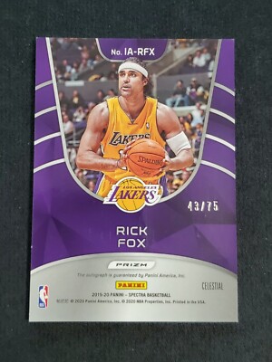2019-20 Spectra Icons Autographs Celestial /75 Rick Fox Los