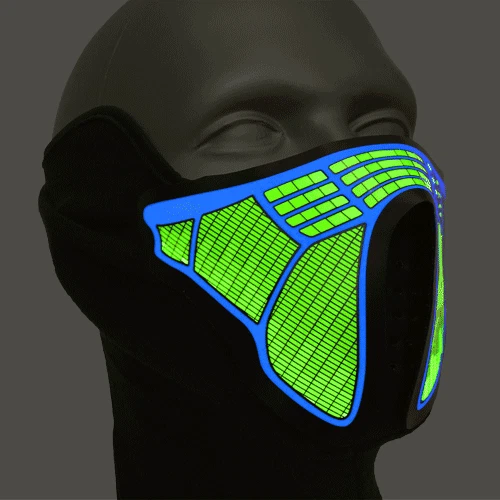 Cyborg LED-Rave-Maske Mund Nasemaske
