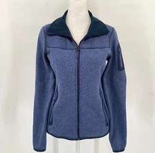 Arc'Teryx Covert Cardigan Womens M Blue Heathered Full Zip Jacket Gorpcore Logo