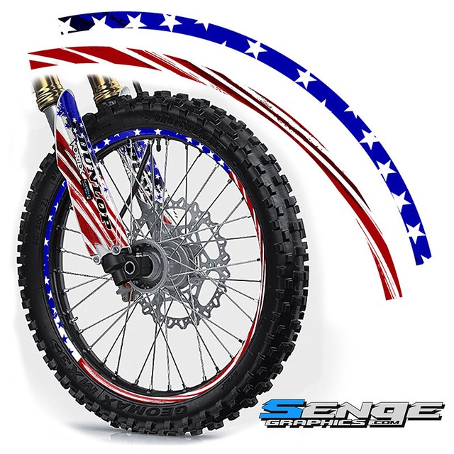 19 & 21 INCH DIRT BIKE RIM PROTECTORS WHEEL DECALS TAPE GRAPHICS