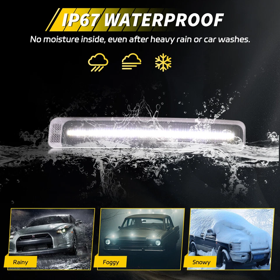 2X Smoked Lens White LED Front Side Marker Lights For 2005-2007 Mercury Mariner - Image 4 of 4