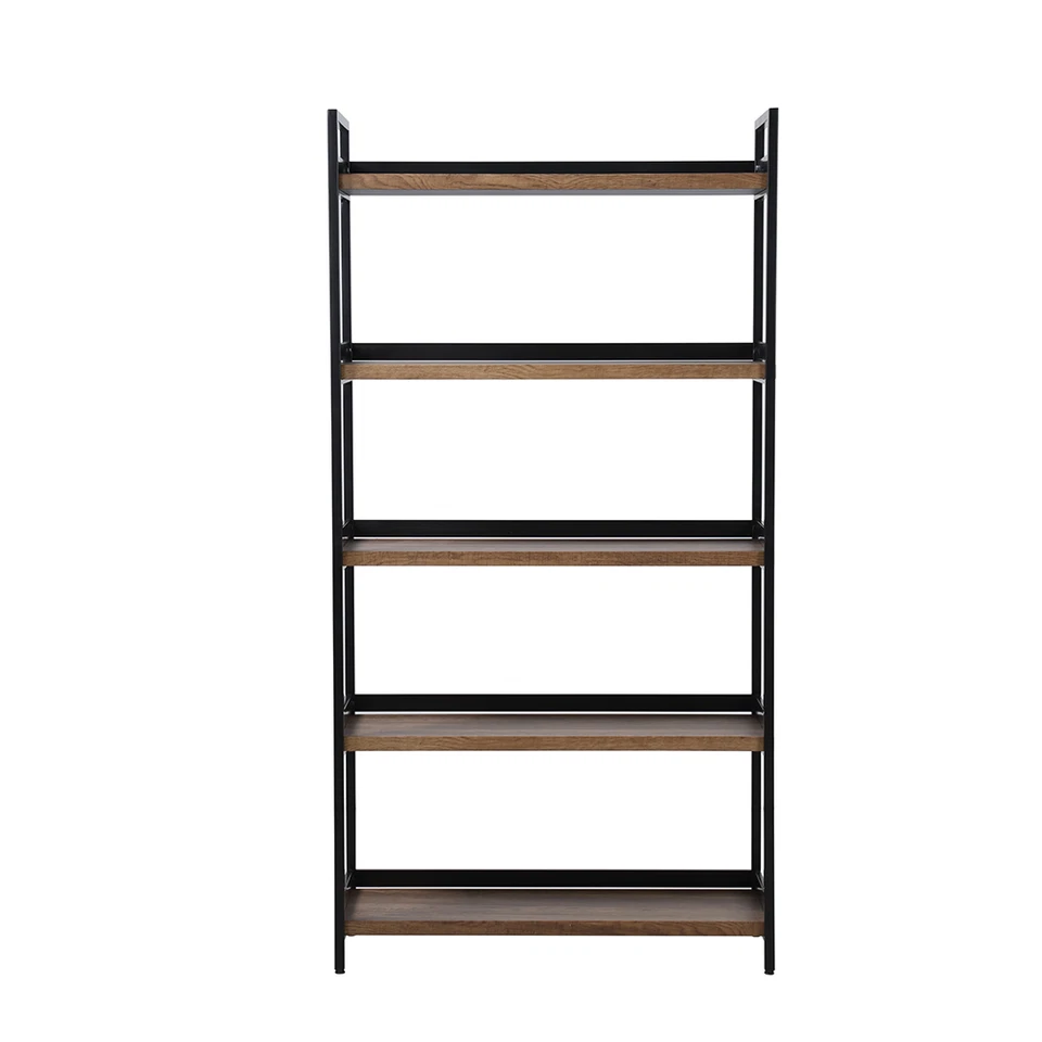 5 Tier Contemporary Industrial Bookshelf/Shelving Unit Oak finish 1750mmH - Image 4 of 4