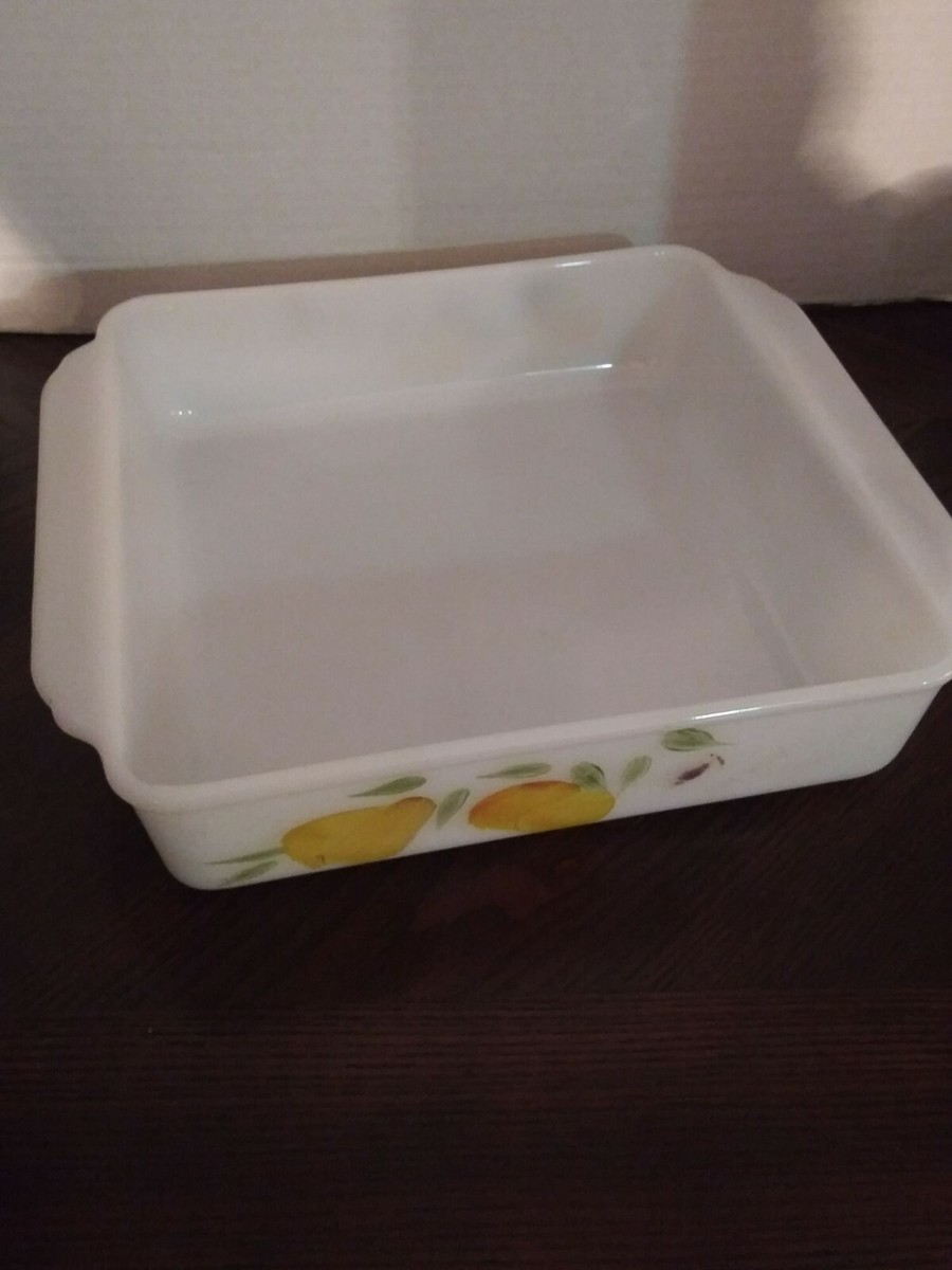 Anchor Hocking Fire King Peach Blossom Square Cake Pan #452 | eBay