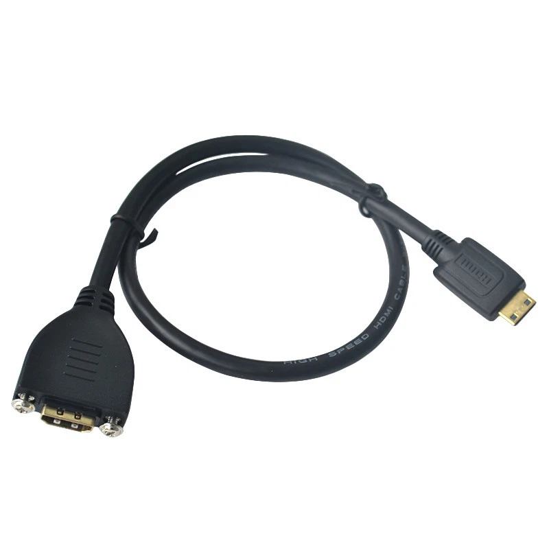 HDMI Female Panel Mount to Mini HDMI Male Digital Video Extension Cable 0.5m - Image 4 of 4