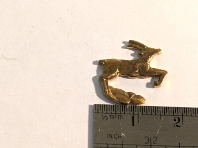 Ship Model Fittings Parts Gilt metal Leaping Deer Hull Decor 16mm x 15mm