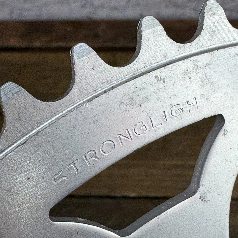 Plato Stronglight Vintage 55 Dientes NOS Aleación 5 Brazos Eroica 55t Años 70 Años 80 Foto 3 de 4