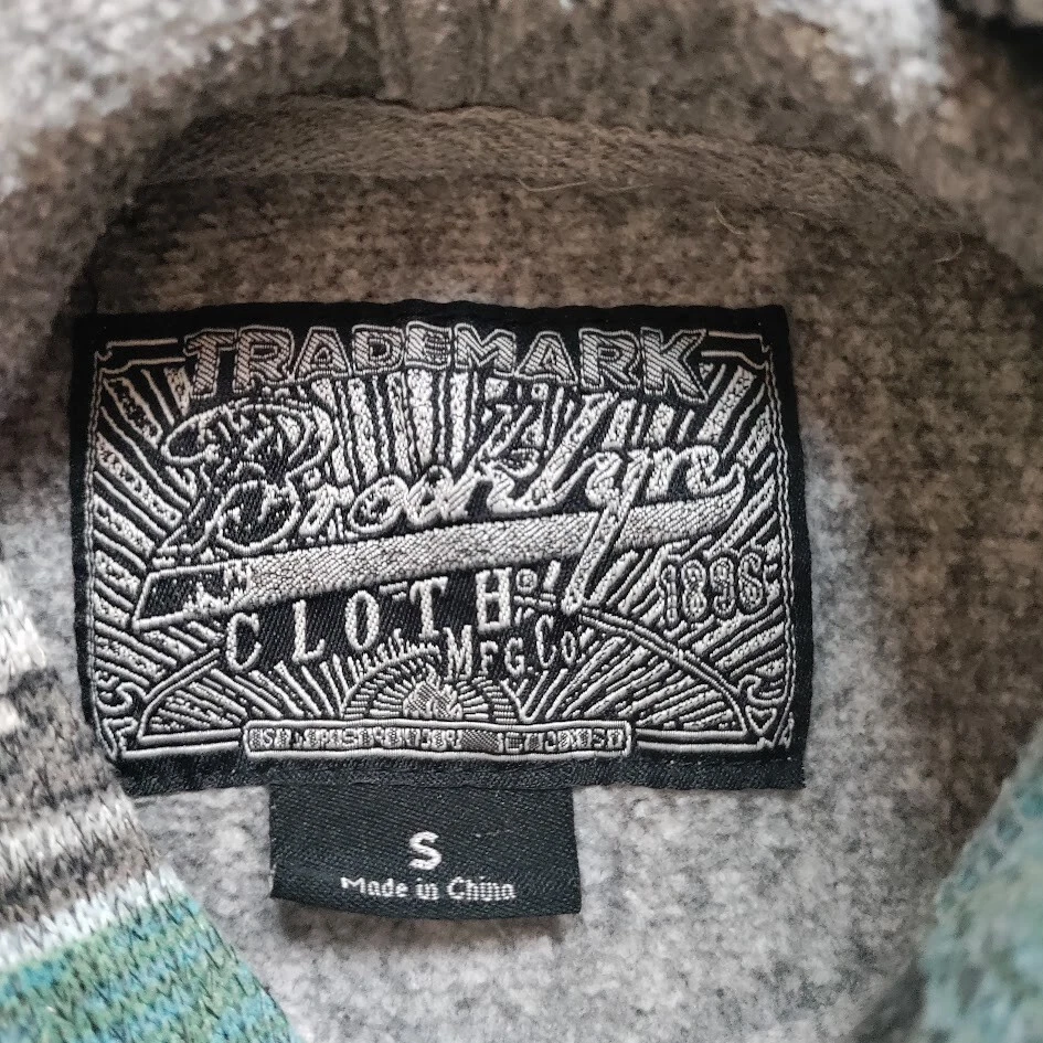 VETEMENTS Felpa con cappuccio tribale in tessuto Brooklyn uomo piccola blu *senza perizoma*