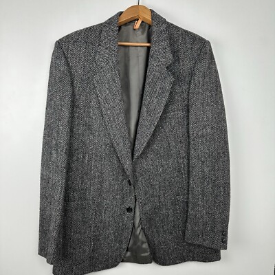 Harris Tweed Men's Leishman Gray Herringbone Mix Jacket Blazer