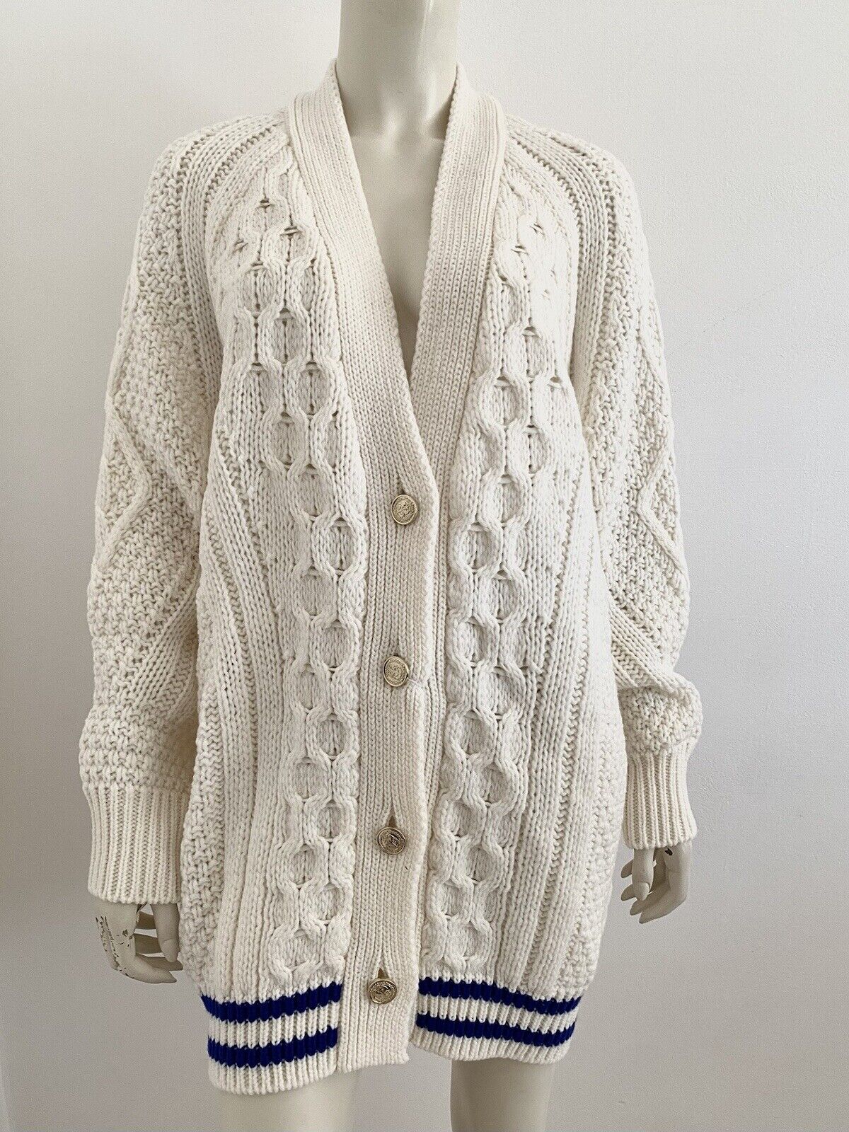 Image of MARINA RINALDIBy MAX MARA Cardigan Lana Tticot Wool Cardigan Sweater  XL size