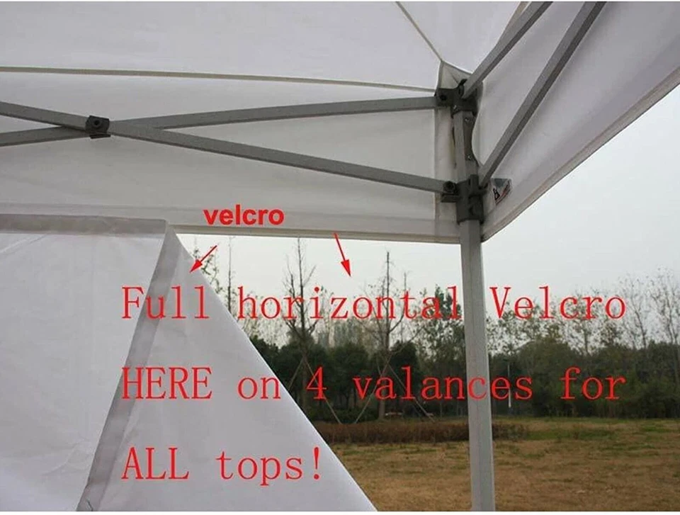 Kit de paneles de paredes laterales con cremallera de recinto de 10x10 para carpa gazebo con dosel emergente EZ Foto 4 de 4