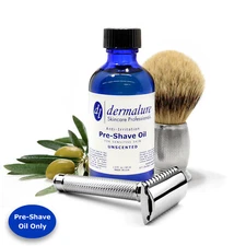 Pre-Shave Oil UNSCENTED Shaving Oil 100% All Natural Oil for Sensitive Skin 2 OZ