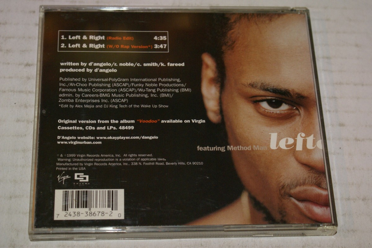 Left & Right by D'Angelo Featuring Method Man & Redman (CD Single