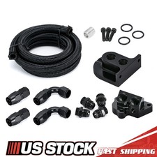 For Ford 5.0l Oil Filter Relocation Kit Housing 6 Feet Braided Hose An10 For Ford 5.0l Oil Filter Relocation Kit Housing 6 Feet Braided Hose An10