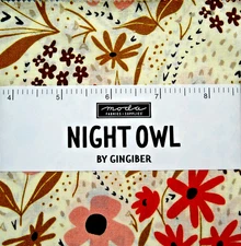 MODA  FABRICS "NIGHT OWL BY GINGIBER"CHARM PACK BTCP