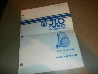 Rockwell JLO Engine L297 L300 Spare Parts List Manual Book
