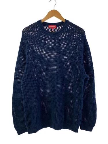 Pull tricot Supreme (coton fin L bleu marine occasion