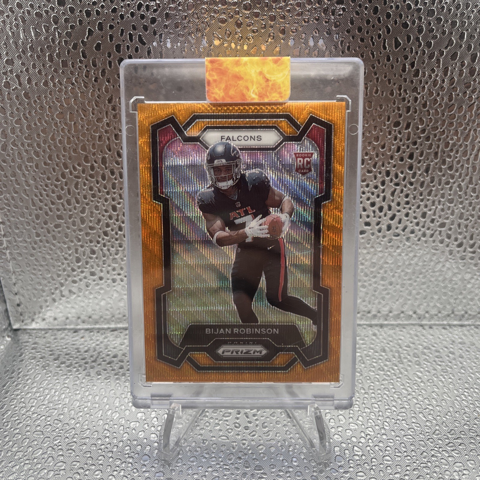 2023 BIJAN ROBINSON PRIZM ORANGE WAVE 37/60 SSP ROOKIE RC #305 mint condition 🟠