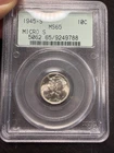 1945-S Mercury Dime Micro S PCGS MS65 OGH Old Green Holder