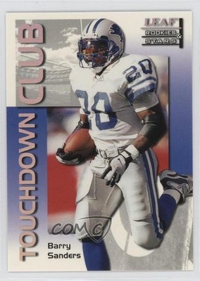 1998 Leaf Rookies & Stars Touchdown Club 3615/5000 Barry Sanders #4 HOF 1er3