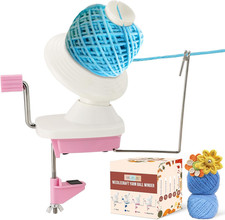 MAOPINER Needlecraft Yarn Ball Winder Hand-Operated, Pink Manual Wool Winder Hol