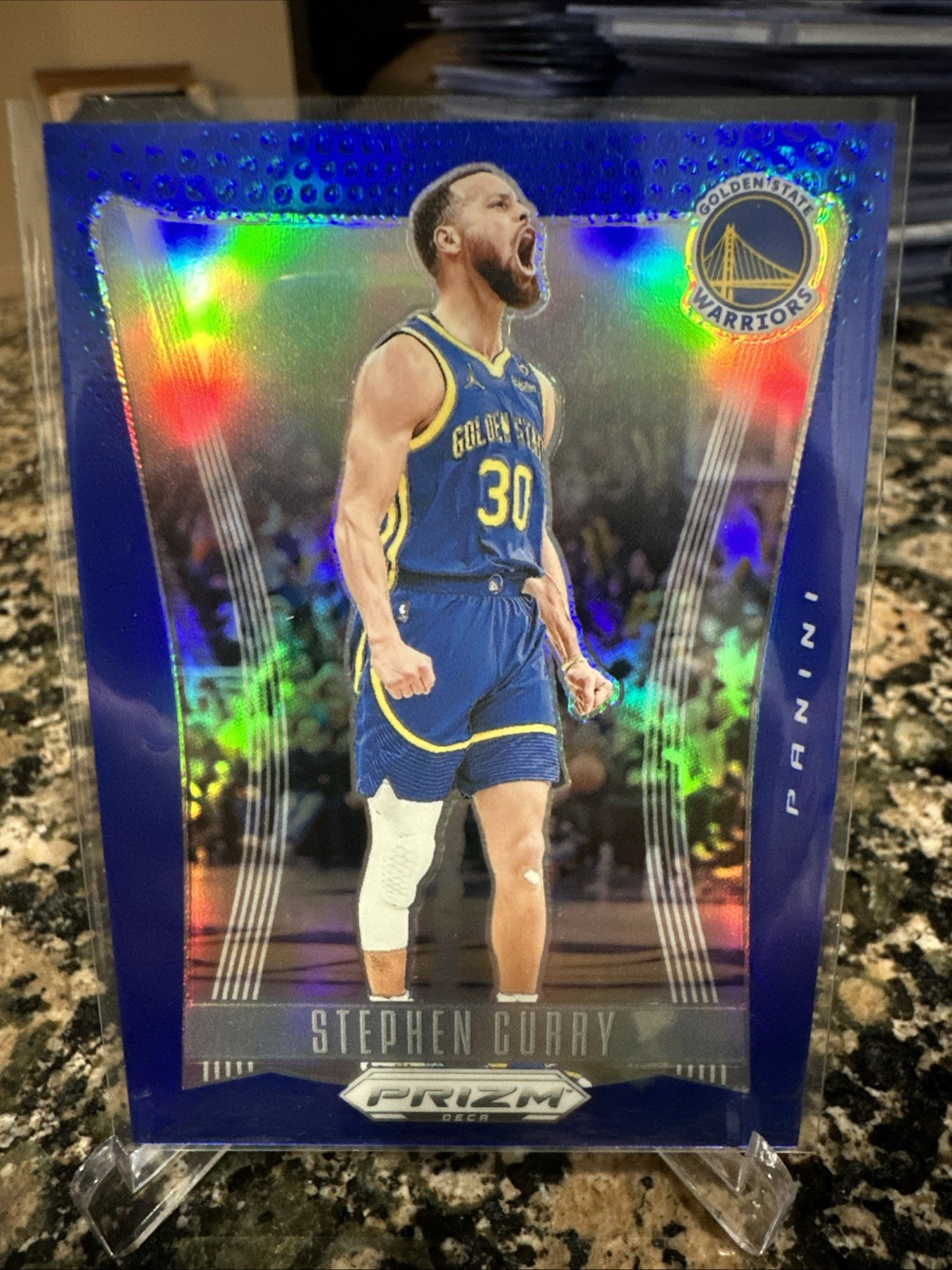 2023-24 Panini Prizm Deca - Stephen Curry #144 Blue  Prizm /149 Warriors