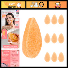 Gentle Exfoliating Facial Sponge - Daily Deep Cleansing Scrubber Pads for Oily S